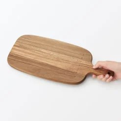 Online Acacia Double-Sided Cutting Board with Handle - Large Kitchen Utensils