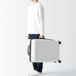 Discount Adjustable Handle Hard Shell Suitcase 75L - White | Check-In Check-In