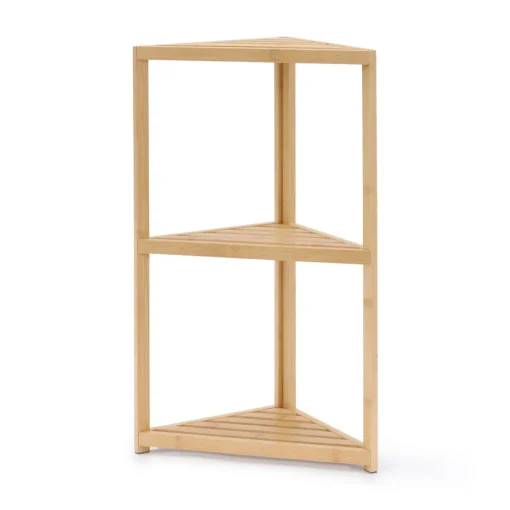 Sale Bamboo Corner Rack 3 Tiers Bamboo Storage Shelves & Racks