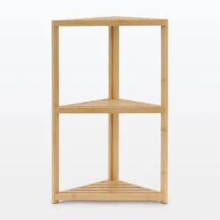 Sale Bamboo Corner Rack 3 Tiers Bamboo Storage Shelves & Racks