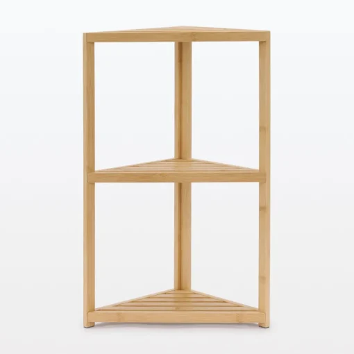 Sale Bamboo Corner Rack 3 Tiers Bamboo Storage Shelves & Racks