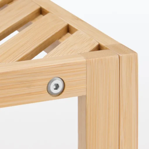 Sale Bamboo Corner Rack 3 Tiers Bamboo Storage Shelves & Racks