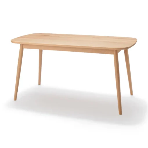 Discount Beech Wood Table with Round Legs - W 59.1" Dining Tables