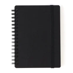 Hot Double Ringed Ruled Notebook with Strap Notebooks