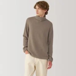 Online Labo Men's Natural Cashmere Turtleneck Sweater Sweaters & Cardigans