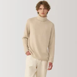 Online Labo Men's Natural Cashmere Turtleneck Sweater Sweaters & Cardigans