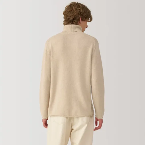 Online Labo Men's Natural Cashmere Turtleneck Sweater Sweaters & Cardigans