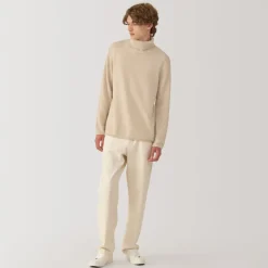 Online Labo Men's Natural Cashmere Turtleneck Sweater Sweaters & Cardigans