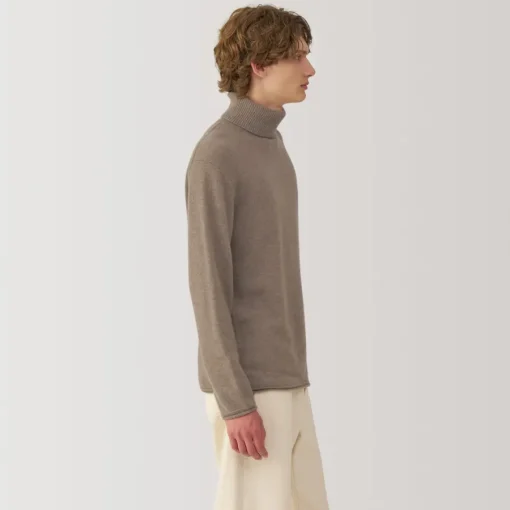 Online Labo Men's Natural Cashmere Turtleneck Sweater Sweaters & Cardigans