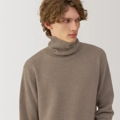 Online Labo Men's Natural Cashmere Turtleneck Sweater Sweaters & Cardigans
