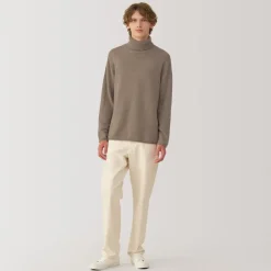 Online Labo Men's Natural Cashmere Turtleneck Sweater Sweaters & Cardigans