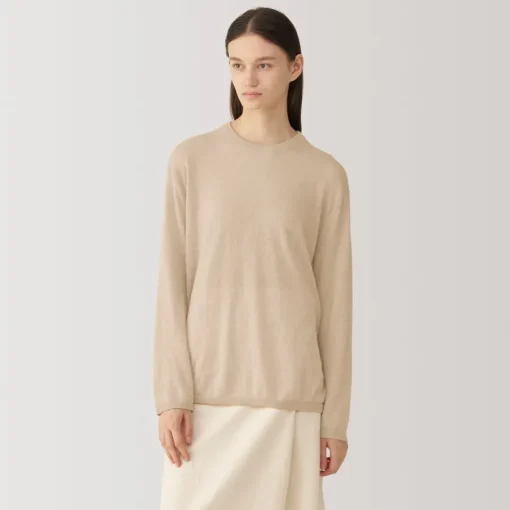 Best Labo Women's Natural Cashmere Crew Neck Sweater Women Sweaters & Cardigans