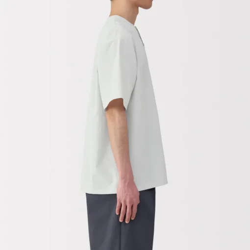 Clearance Men's Breathable Henley Woven T-Shirt T-Shirts