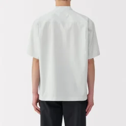 Hot Men's Breathable Stand Collar Short Sleeve Shirt Shirts & Polos