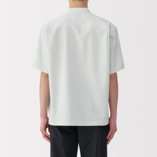 Hot Men's Breathable Stand Collar Short Sleeve Shirt Shirts & Polos