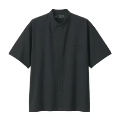 Hot Men's Breathable Stand Collar Short Sleeve Shirt Shirts & Polos