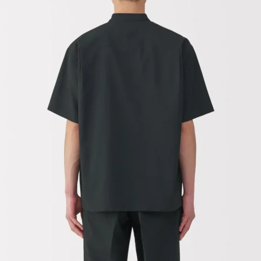 Hot Men's Breathable Stand Collar Short Sleeve Shirt Shirts & Polos
