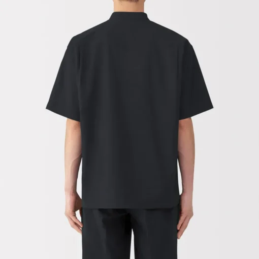 Hot Men's Breathable Stand Collar Short Sleeve Shirt Shirts & Polos