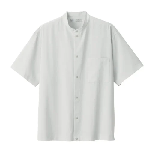 Hot Men's Breathable Stand Collar Short Sleeve Shirt Shirts & Polos