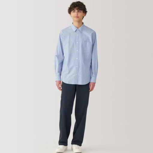 Online Men's Broadcloth Striped Long Sleeve Shirt Shirts & Polos
