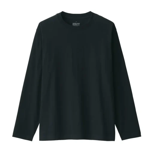 Sale Men's Brushed Crew Neck Long Sleeve T-Shirt T-Shirts