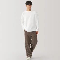 Sale Men's Brushed Crew Neck Long Sleeve T-Shirt T-Shirts