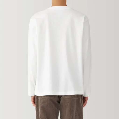 Sale Men's Brushed Crew Neck Long Sleeve T-Shirt T-Shirts