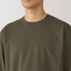 Sale Men's Brushed Crew Neck Long Sleeve T-Shirt T-Shirts