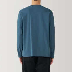 Sale Men's Brushed Crew Neck Long Sleeve T-Shirt T-Shirts