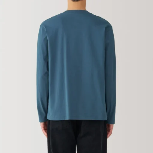 Sale Men's Brushed Crew Neck Long Sleeve T-Shirt T-Shirts