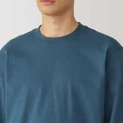 Sale Men's Brushed Crew Neck Long Sleeve T-Shirt T-Shirts