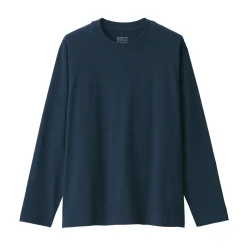 Sale Men's Brushed Crew Neck Long Sleeve T-Shirt T-Shirts