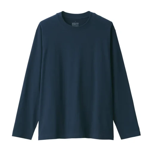Sale Men's Brushed Crew Neck Long Sleeve T-Shirt T-Shirts