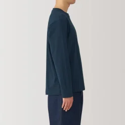 Sale Men's Brushed Crew Neck Long Sleeve T-Shirt T-Shirts