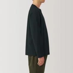 Sale Men's Brushed Crew Neck Long Sleeve T-Shirt T-Shirts