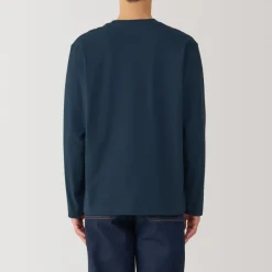 Sale Men's Brushed Crew Neck Long Sleeve T-Shirt T-Shirts