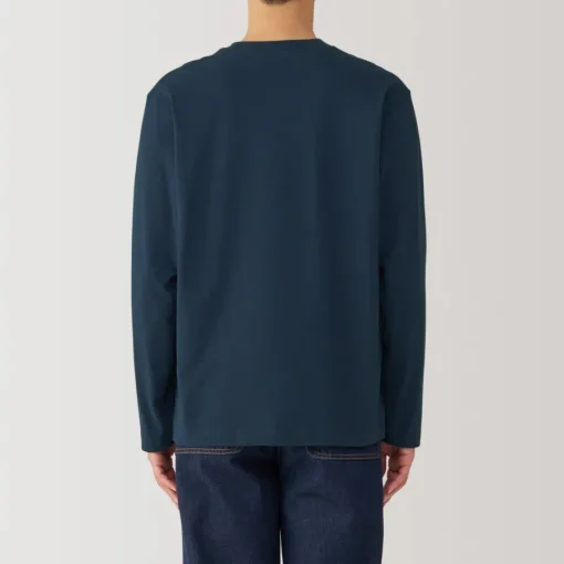 Sale Men's Brushed Crew Neck Long Sleeve T-Shirt T-Shirts