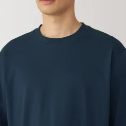 Sale Men's Brushed Crew Neck Long Sleeve T-Shirt T-Shirts