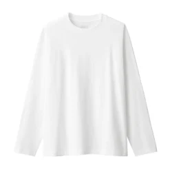 Sale Men's Brushed Crew Neck Long Sleeve T-Shirt T-Shirts