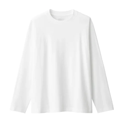 Sale Men's Brushed Crew Neck Long Sleeve T-Shirt T-Shirts