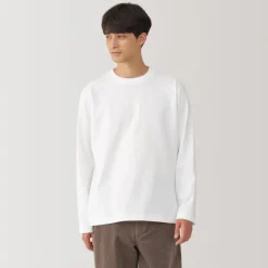 Sale Men's Brushed Crew Neck Long Sleeve T-Shirt T-Shirts