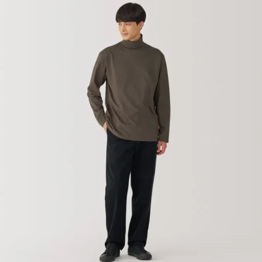 Fashion Men's Brushed Turtleneck Long Sleeve T-Shirt T-Shirts