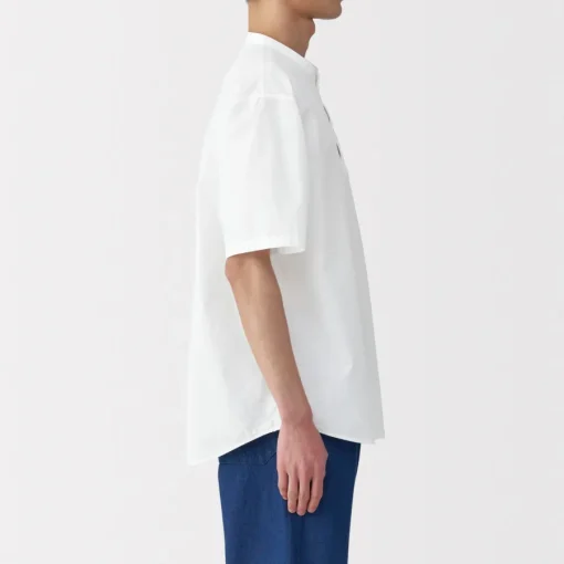 Clearance Men's Cool Touch Henley Neck Short Sleeve Woven T-Shirt T-Shirts