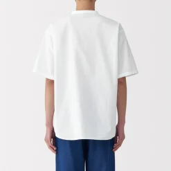 Clearance Men's Cool Touch Henley Neck Short Sleeve Woven T-Shirt T-Shirts