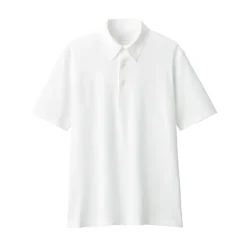 Discount Men's Cool Touch Pique Button Down Short Sleeve Polo Shirt Shirts & Polos