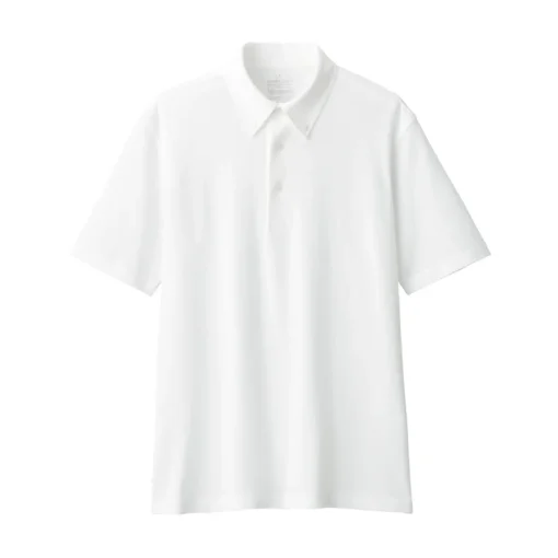 Discount Men's Cool Touch Pique Button Down Short Sleeve Polo Shirt Shirts & Polos