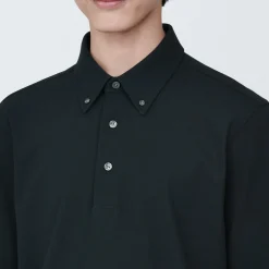 Discount Men's Cool Touch Pique Button Down Short Sleeve Polo Shirt Shirts & Polos