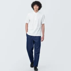 Discount Men's Cool Touch Pique Button Down Short Sleeve Polo Shirt Shirts & Polos