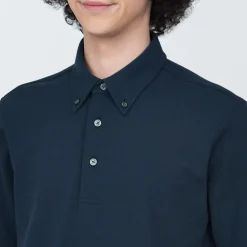 Discount Men's Cool Touch Pique Button Down Short Sleeve Polo Shirt Shirts & Polos