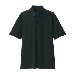 Discount Men's Cool Touch Pique Button Down Short Sleeve Polo Shirt Shirts & Polos